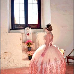 Sweet 16/ Quince Dress. Worn for 4 hours only! Rose Gold in color.